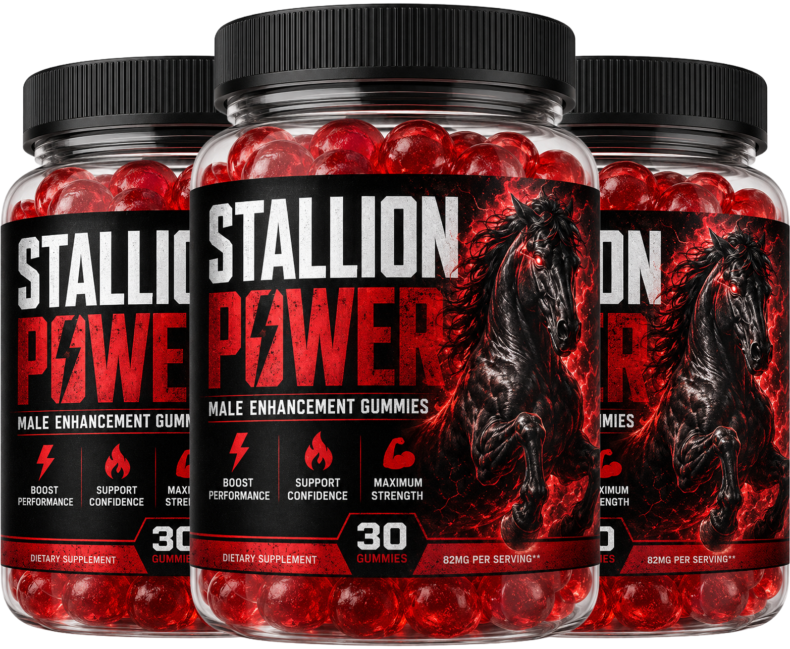 Stallion Power® male enhancement gummies — 3 bottle pack